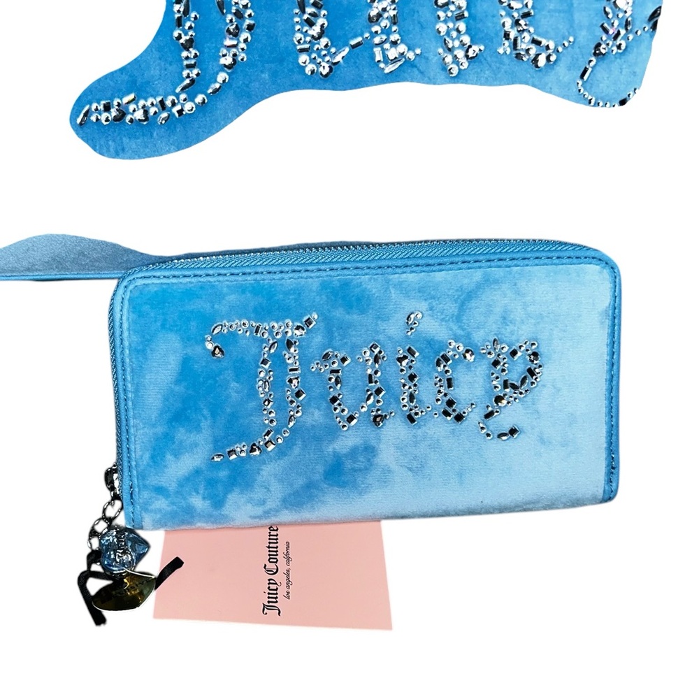🔥4PIECE BUNDLE🔥Juicy Couture Blue Women's Bag And Wallet Set Includes Coin Pouch - Picture 8 of 12